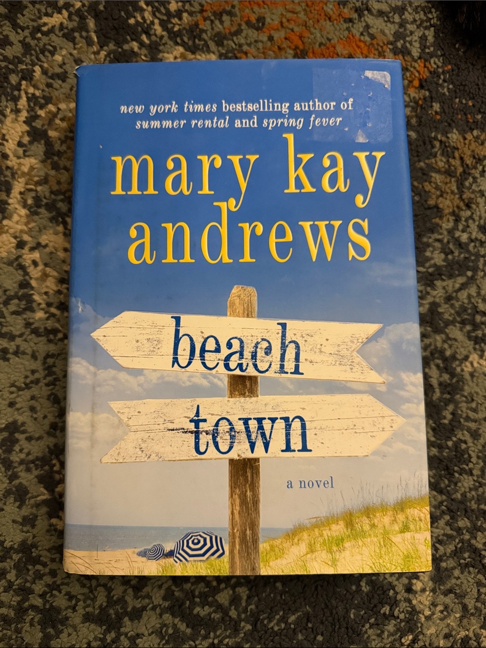Mary Kay Andrews "Beach Town" Hardcover - Blue & White Cover